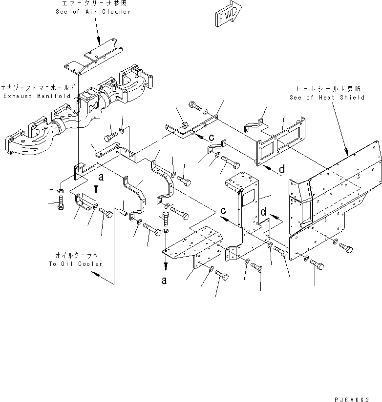Komatsu parts book diagram for SA6D170E-2A S/N 17353-UP: HEAT SHIELD (2/3) (FOR EXHAUST MANIFOLD AND TURBOCHARGER) (FOR EC REGLATION)(#19260-20091)