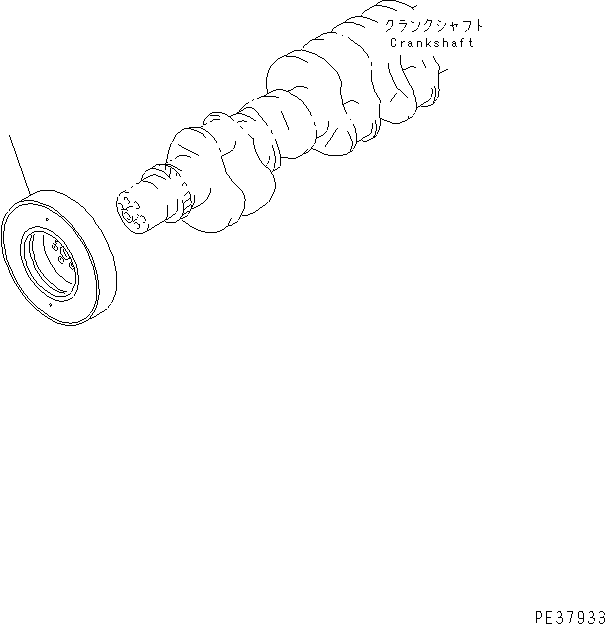 Komatsu parts book diagram for SA6D170E-2A S/N 17353-UP: DAMPER