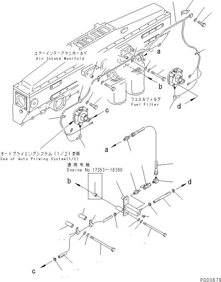 Komatsu parts book diagram for SA6D170E-2A S/N 17353-UP: AUTO PRIMMING SYSTEM (2/2)
