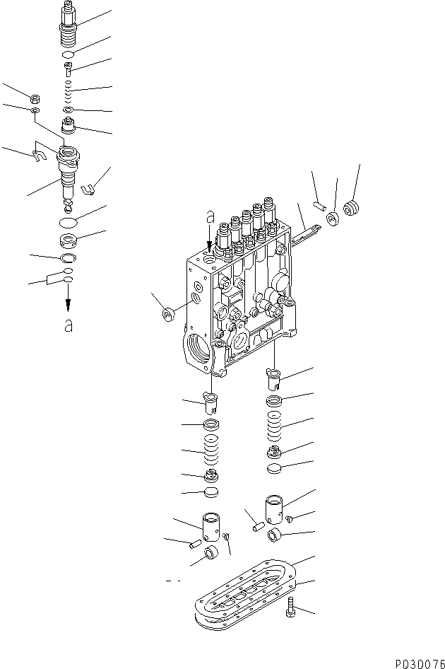 Komatsu parts book diagram for SA6D170E-2C S/N 17353-UP: FUEL INJECTION PUMP (PUMP) (2/2) (INNER PARTS)(#18669-)