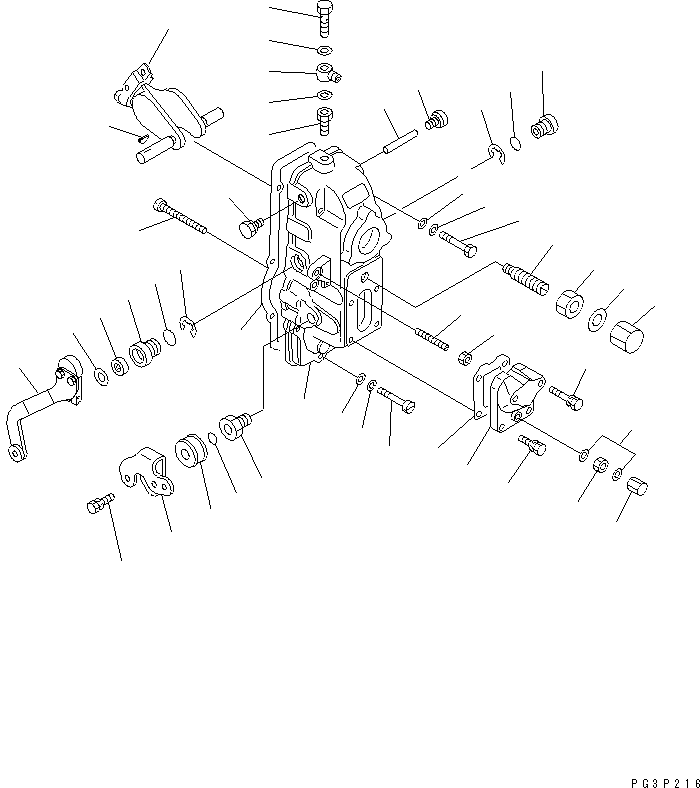 Komatsu parts book diagram for SA6D170-B-1E S/N 11452-UP: FUEL INJECTION PUMP (GOVERNOR) (2/2)