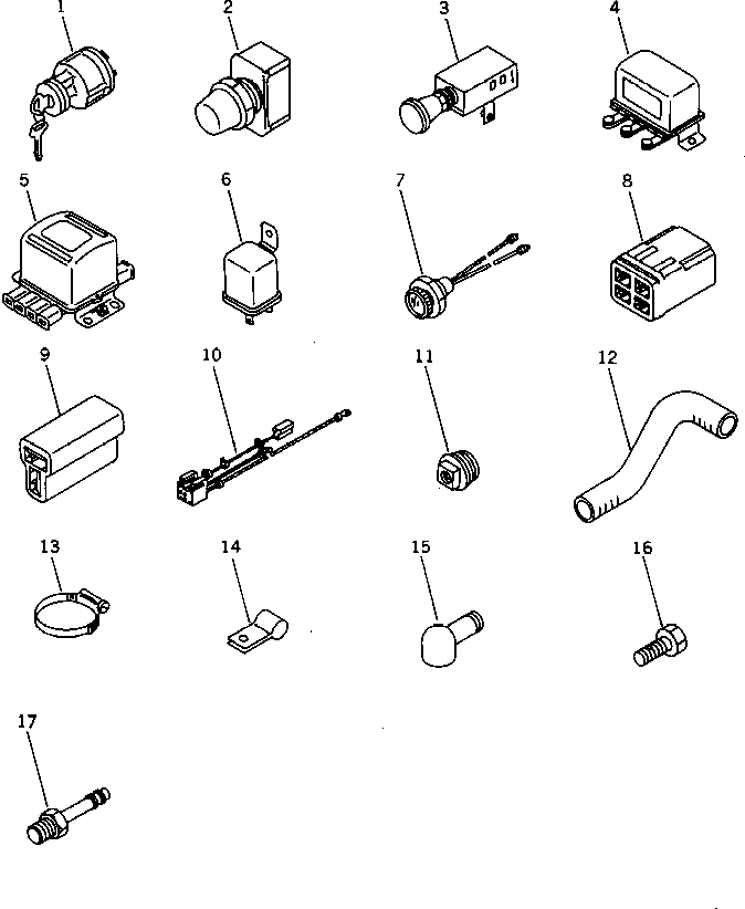 Komatsu parts book diagram for SA6D170-B-1E S/N 11452-UP: SWITCH AND RELAY