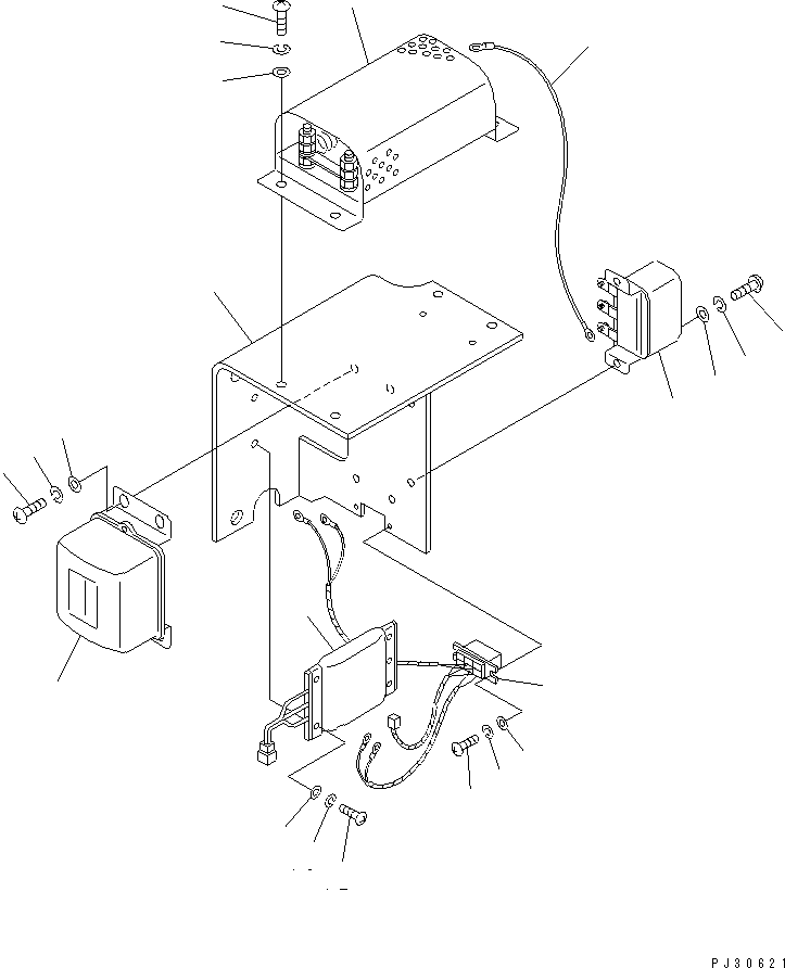 Komatsu parts book diagram for SA6D170-B-1E S/N 11452-UP: A.P.S CONTROL UNIT