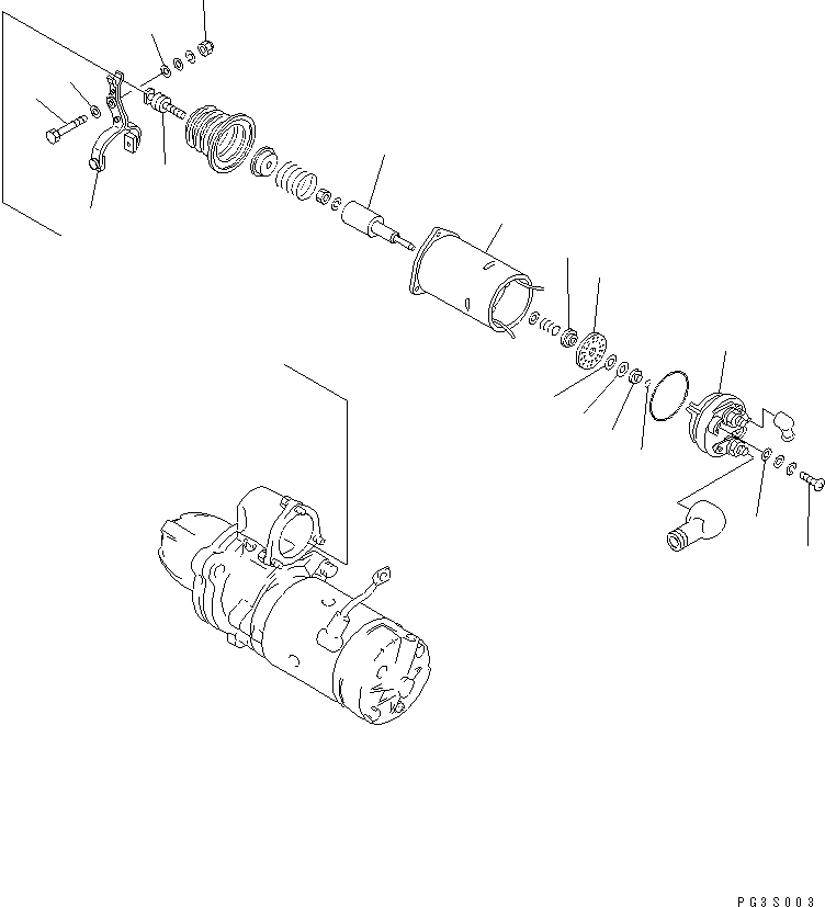 Komatsu parts book diagram for SA6D170-B-1E S/N 11452-UP: STARTING MOTOR (7.5KW) (2/2)(#11452-11769)