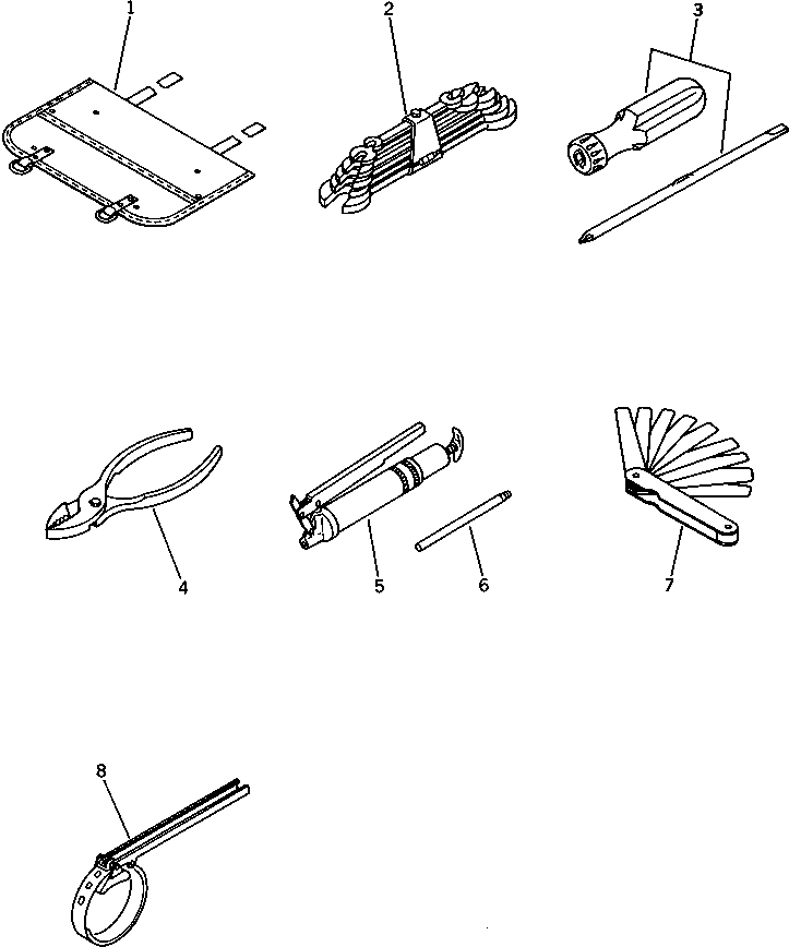 Komatsu parts book diagram for SA6D170-B-1E S/N 11452-UP: TOOL