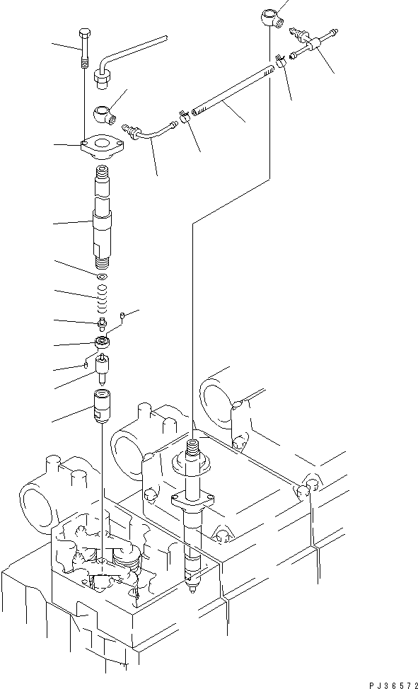 Engines Komatsu / SA6D170-A-1Q S/N 13144-UP(sa6d17cc) / FUEL NOZZLE AND SPILL PIPE(120060 : 0421)