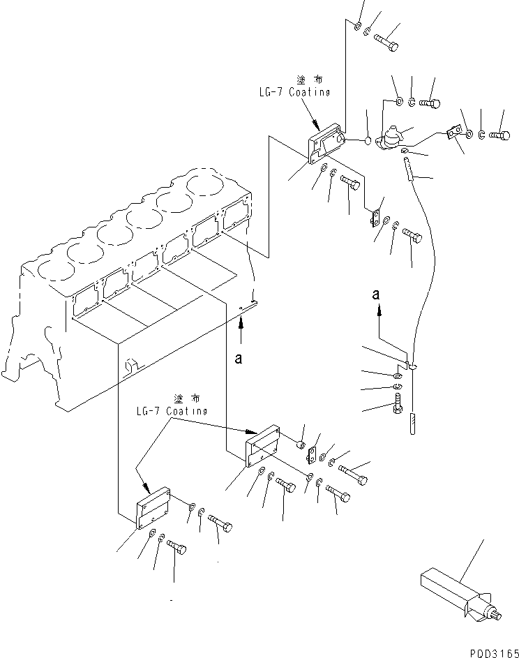 Engines Komatsu / SA6D170E-2C S/N 17353-UP(sa6d17dc) / CAMFOLLOWER COVER(#18669-18951)(030290 : A2060-A6B5)