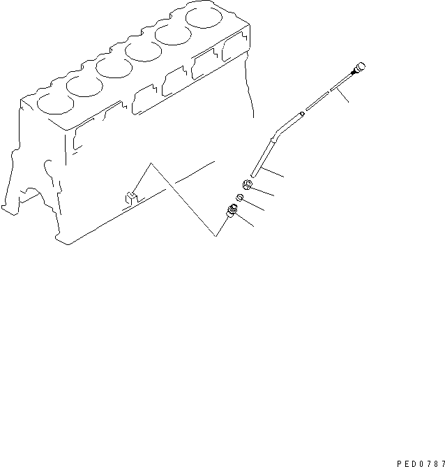 Engines Komatsu / SA6D170E-2C S/N 17353-UP(sa6d17dc) / OIL LEVEL GAUGE(#18669-)(030340 : A2110-B6F5)