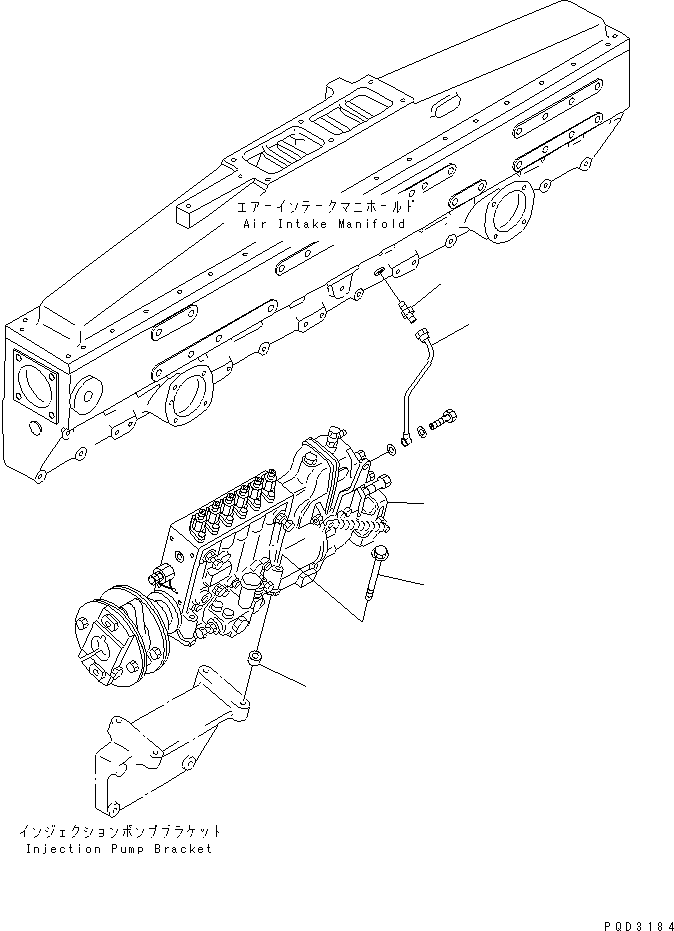 Engines Komatsu / SA6D170E-2C S/N 17353-UP(sa6d17dc) / FUEL INJECTION PUMP MOUNTING(#18669-)(030590 : A4010-A6H2)