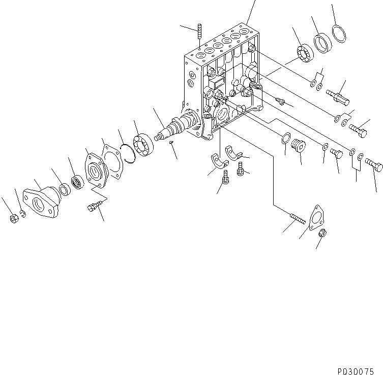 Engines Komatsu / SA6D170E-2C S/N 17353-UP(sa6d17dc) / FUEL INJECTION PUMP (PUMP) (1/2) (INNER PARTS)(#18669-)(030600 : A4010-B6H2)