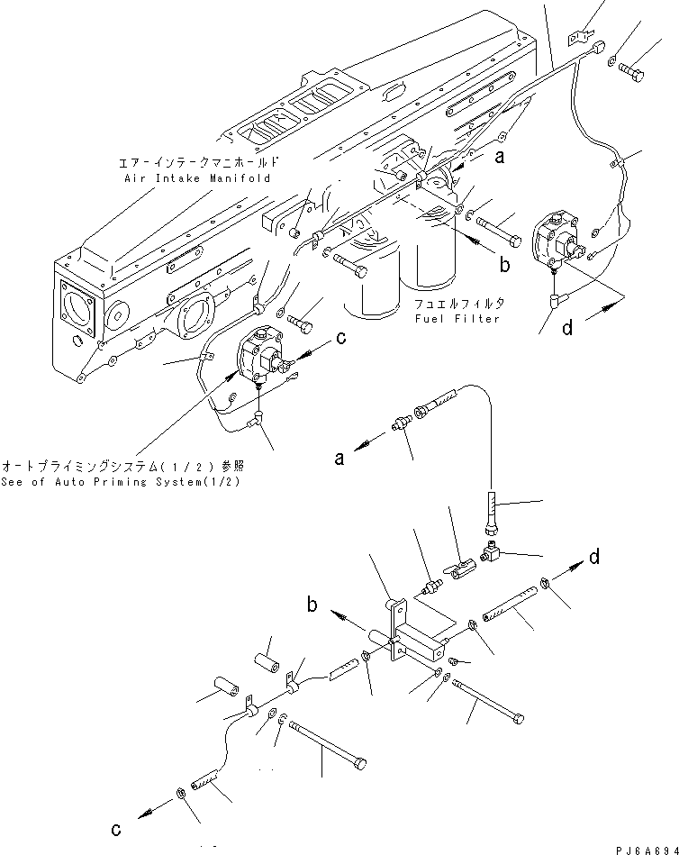 Engines Komatsu / SA6D170E-2C S/N 17353-UP(sa6d17dc) / AUTO PRIMMING SYSTEM (2/2)(#20107-)(030800 : A4410-B6D1)