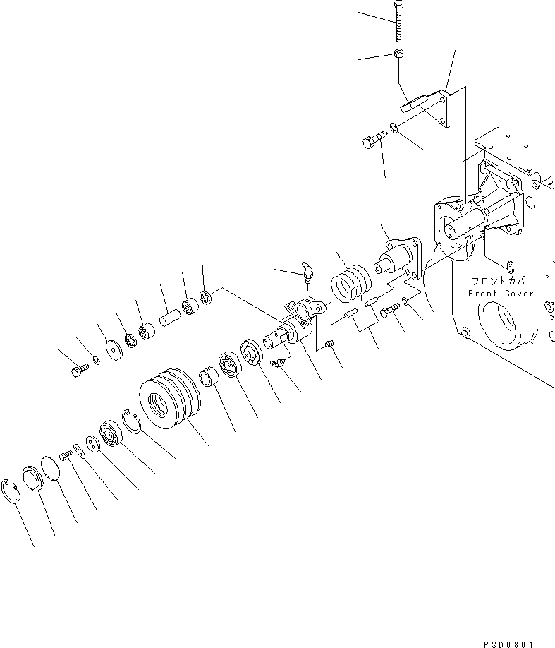 Engines Komatsu / SA6D170E-2C S/N 17353-UP(sa6d17dc) / TENSION PULLEY(#18669-)(030850 : A5080-A6C1)