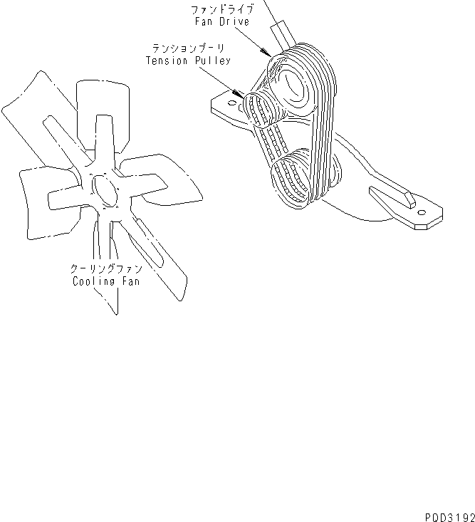 Engines Komatsu / SA6D170E-2C S/N 17353-UP(sa6d17dc) / FAN BELT(#18669-)(030860 : A5180-A6C4)