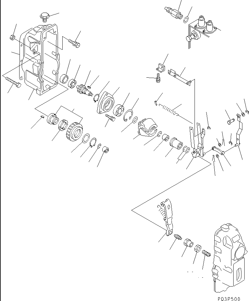Engines Komatsu / SA6D170-B-1J S/N 13551-UP(sa6d17ec) / FUEL INJECTION PUMP (GOVERNOR) (1/2) (COLD WEATHER (B) SPEC.)(#13551-15523)(120210 : 0463)
