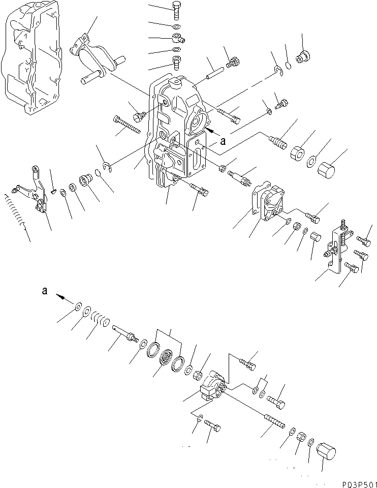 Engines Komatsu / SA6D170-B-1J S/N 13551-UP(sa6d17ec) / FUEL INJECTION PUMP (GOVERNOR) (2/2) (COLD WEATHER (B) SPEC.)(#13551-15523)(120230 : 0464)
