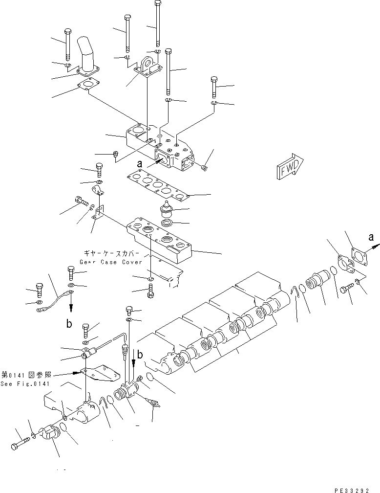 Komatsu parts book diagram for SA6D170-B-1F S/N 11763-UP: WATER MANIFOLD AND THERMOSTAT