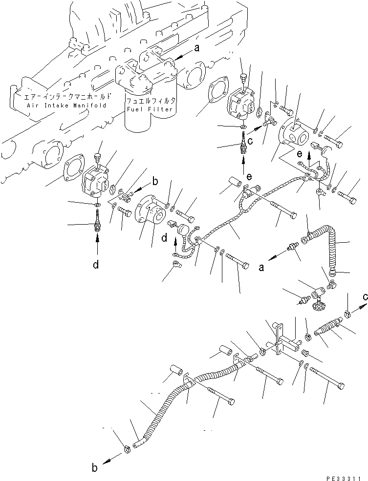 Komatsu parts book diagram for SA6D170-B-1F S/N 11763-UP: AUTO PRIMING SYSTEM(#11763-12649)