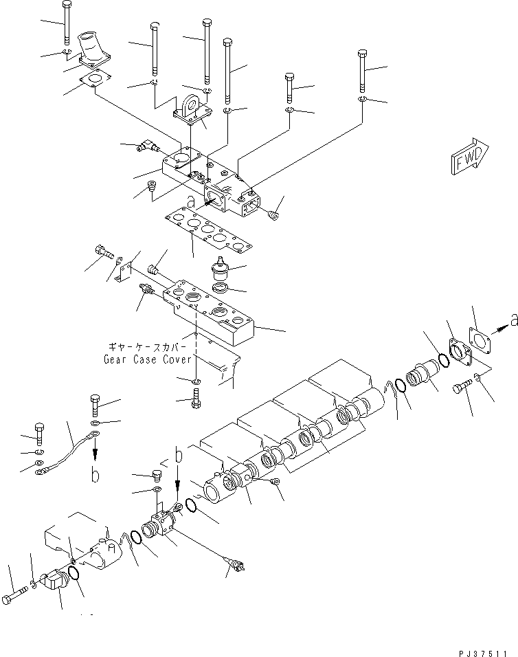 Komatsu parts book diagram for SA6D170-B-1J-R S/N 13551-UP (-50cent. SPEC.): WATER MANIFOLD AND THERMOSTAT (COLD WEATHER (B) SPEC.)
