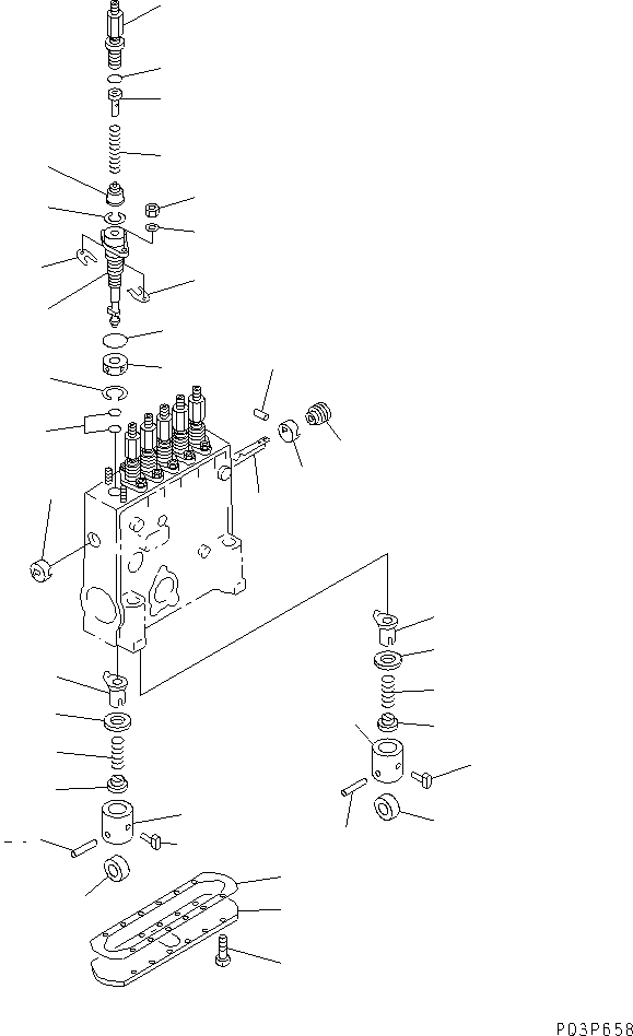 Komatsu parts book diagram for SA6D170-B-1J-R S/N 13551-UP (-50cent. SPEC.): FUEL INJECTION PUMP (PUMP) (2/2) (COLD WEATHER (B) SPEC.)(#13551-15523)