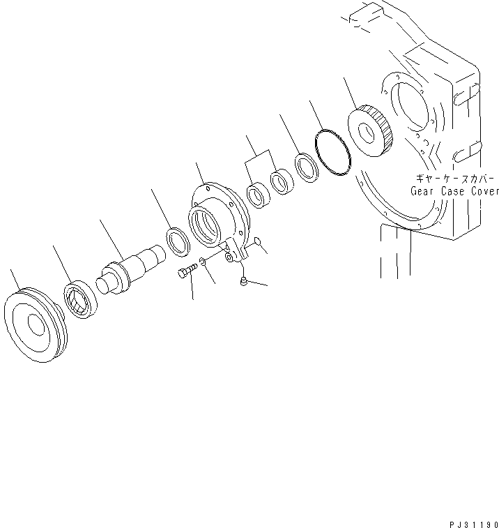 Komatsu parts book diagram for SA6D170-B-1J-R S/N 13551-UP (-50cent. SPEC.): FRONT ACCESSORY DRIVE