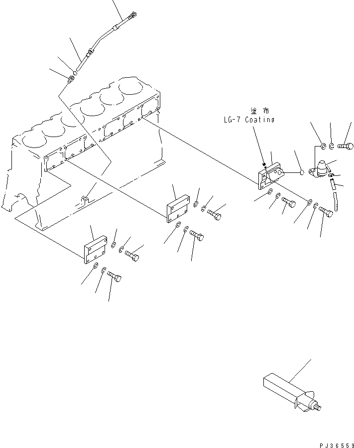Komatsu parts book diagram for SA6D170-A-1Q-H S/N 13144-UP: CYLINDER BLOCK COVER