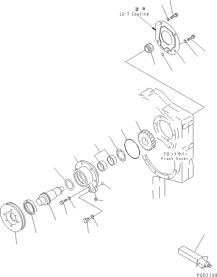 Engines Komatsu / SA6D170E-2C-7 S/N 17001-UP(sa6d17nc) / FRONT POWER TAKE OFF(#18552-)(030510 : A2610-A6B2)