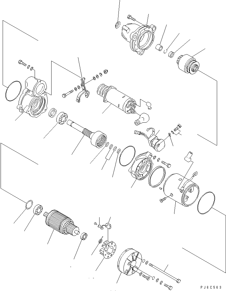 Engines Komatsu / SA6D170E-2C-7 S/N 17001-UP(sa6d17nc) / STARTING MOTOR (7.5KW) (INNER PARTS)(#20549-22000)(030950 : A6210-C6C2)