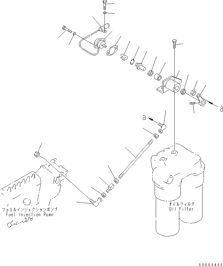 Komatsu parts book diagram for SA6D170-B-1F-7 S/N 10001-UP: FUEL CONTROL LINKAGE (POTENTIOMETER SPEC.)(#15701-)