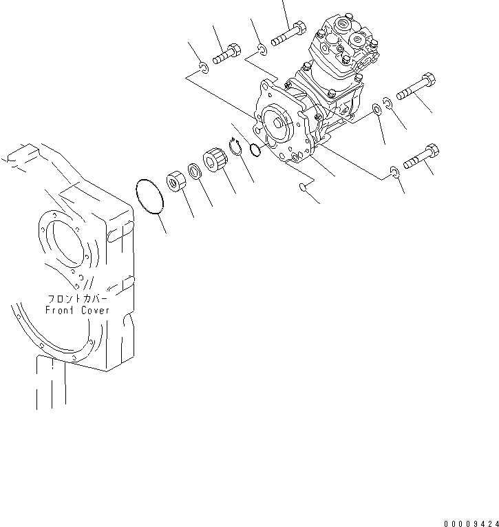 Komatsu parts book diagram for SA6D170-B-1F-7 S/N 10001-UP: AIR COMPRESSOR MOUNTING(#15701-)