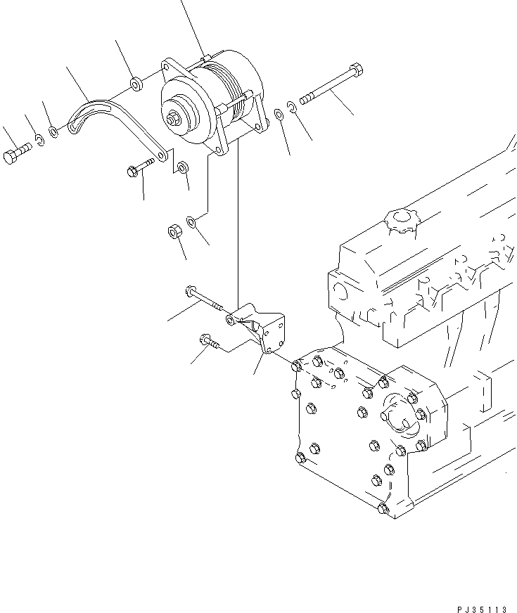Engines Komatsu / SA6D95L-1C S/N 35398-UP(sa6d951r) / ALTERNATOR AND MOUNTING (25A)(180010 : 0601)