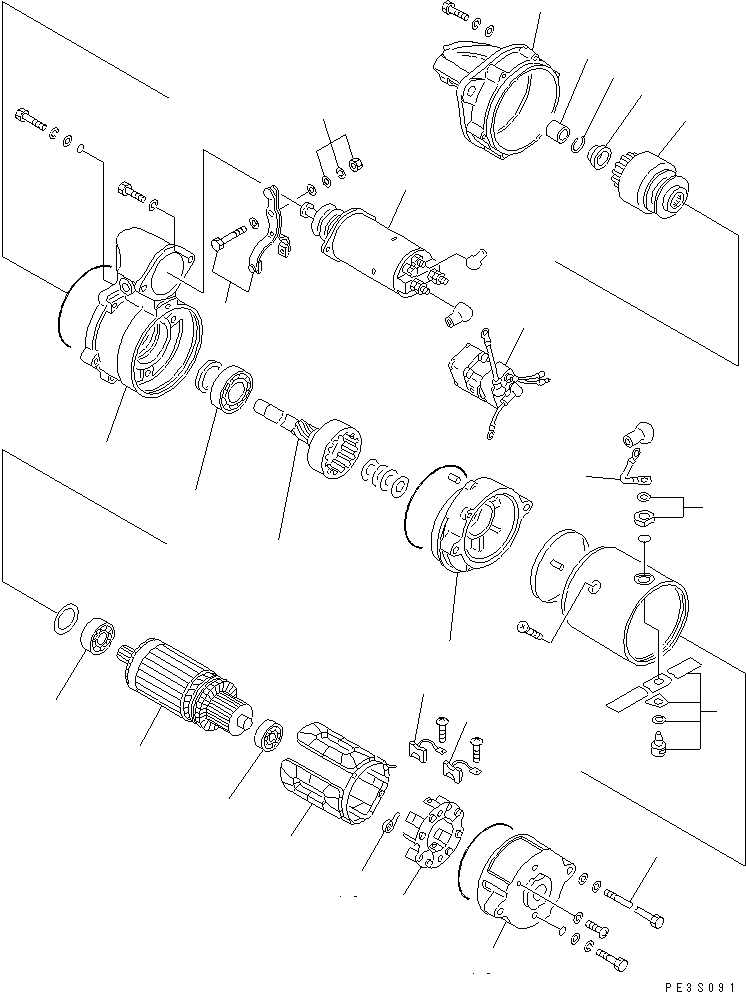 Engines Komatsu / SA6D95L-1C S/N 35398-UP(sa6d952c) / STARTING MOTOR (5.5KW)(180090 : 0661)