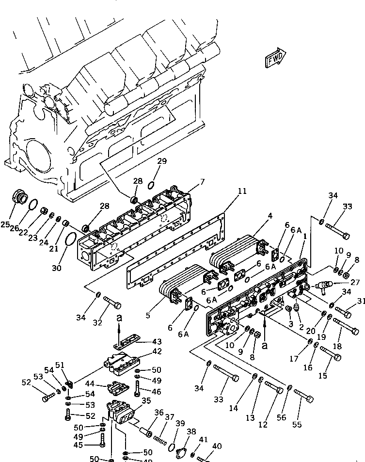 Engines Komatsu / SA8V170-1A S/N 10001-UP(sa8v170r) / LUBRICATING OIL COOLER(090090 : 0341)