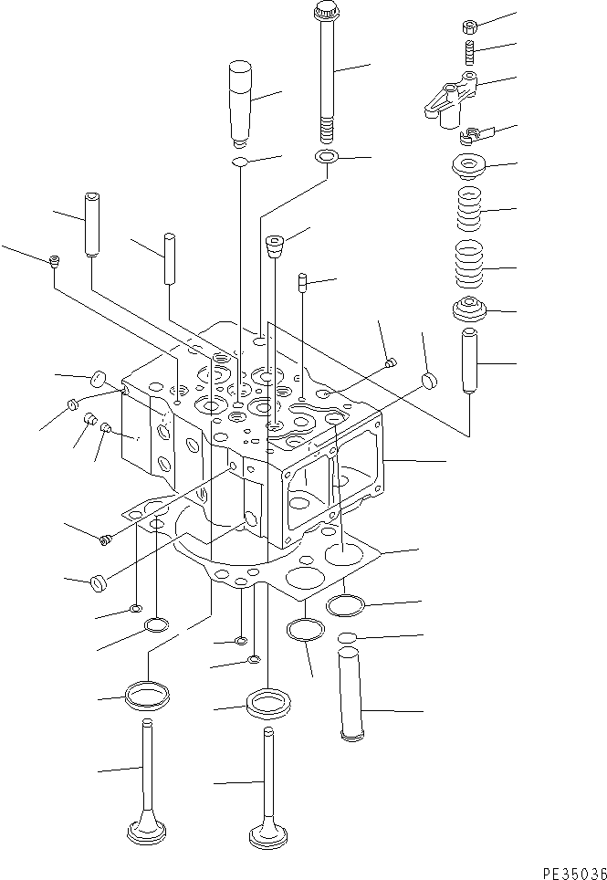 Engines Komatsu / SA8V170-1C S/N 10040-UP(sa8v171r) / CYLINDER HEAD(#10302-)(030020 : 0101A)