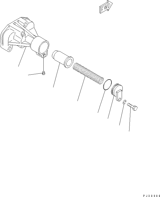 Komatsu parts book diagram for SA8V170-1C S/N 10040-UP: LUBRICATING COOLING VALVE