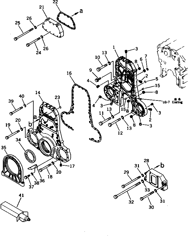 Engines Komatsu / SA8V170-1B S/N 10007-UP(sa8v172r) / GEAR CASE AND COVER(#10246-)(060060 : 0211A)