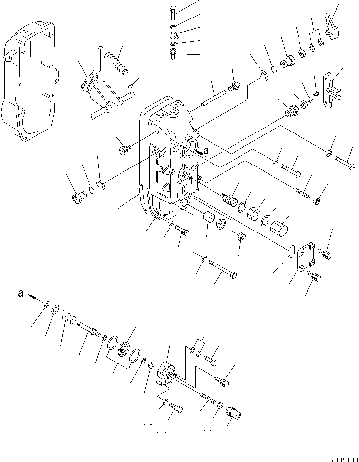Komatsu parts book diagram for SA8V170-1B S/N 10007-UP: FUEL INJECTION PUMP (GOVERNOR) (2/2)(#10007-10449)