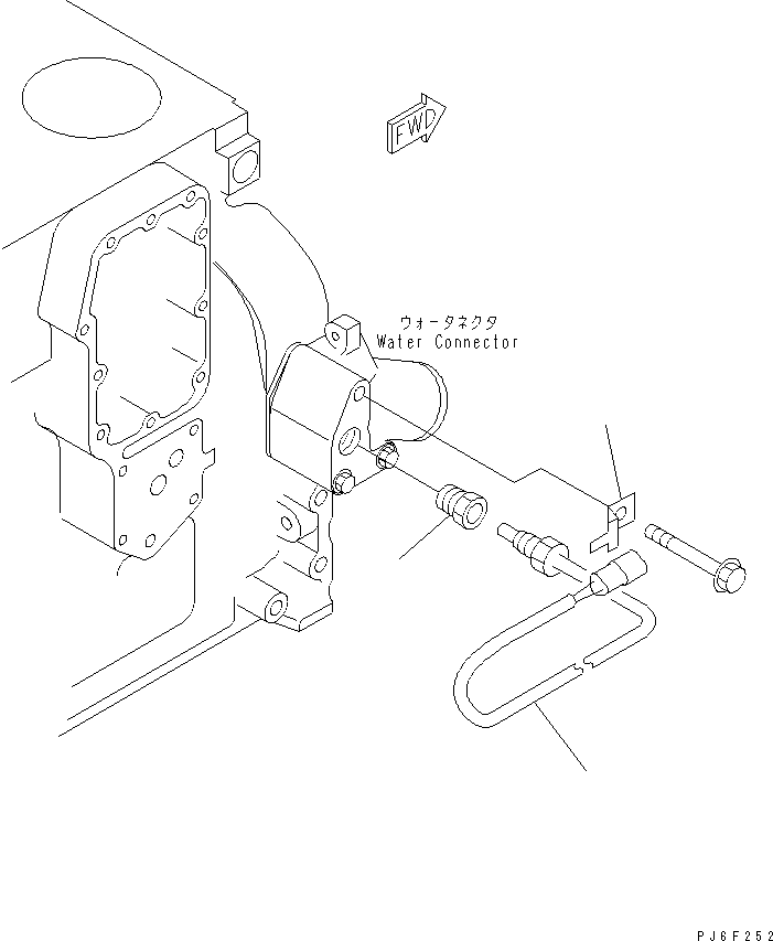 Komatsu parts book diagram for SAA4D102E-2E-4 S/N 26274903-UP: WATER TEMPERATURE SENSOR(#26304081-)