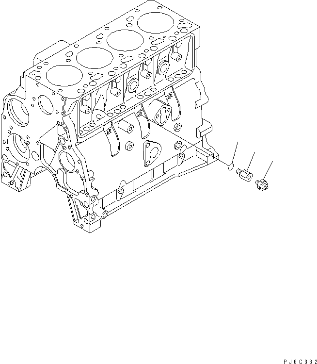 Komatsu parts book diagram for SAA4D102E-2E-4 S/N 26274903-UP: OIL PRESSURE SWITCH(#26304081-)