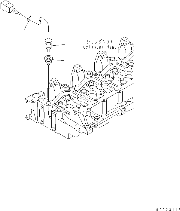 Komatsu parts book diagram for SAA4D102E-2G-4 S/N 26274903-UP: WATER TEMPERATURE SENSOR(#26320387-)