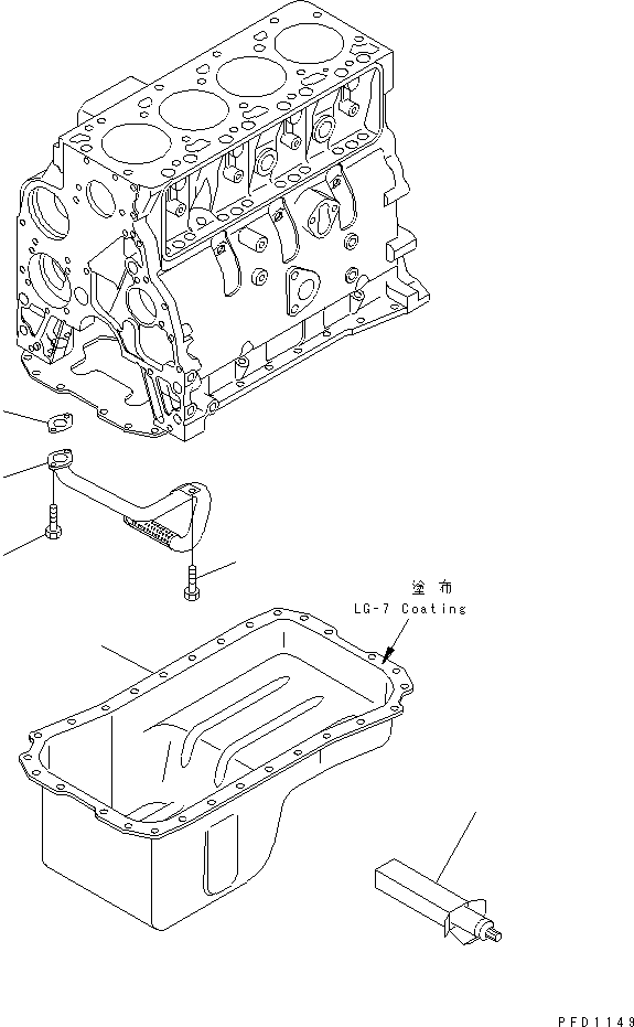 Komatsu parts book diagram for SAA4D102E-2G-4 S/N 26274903-UP: OIL PAN AND SUCTION TUBE(#26317765-)