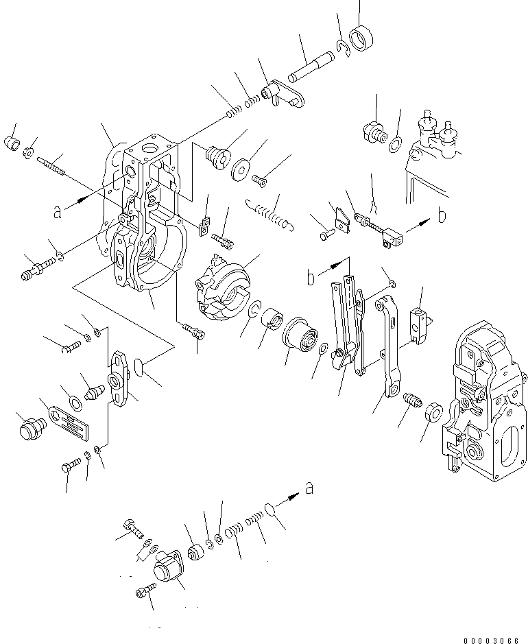 Komatsu parts book diagram for SAA4D102E-2G-4 S/N 26274903-UP: FUEL INJECTION PUMP (GOVERNOR) (1/3) (INNER PARTS)(#26317765-)