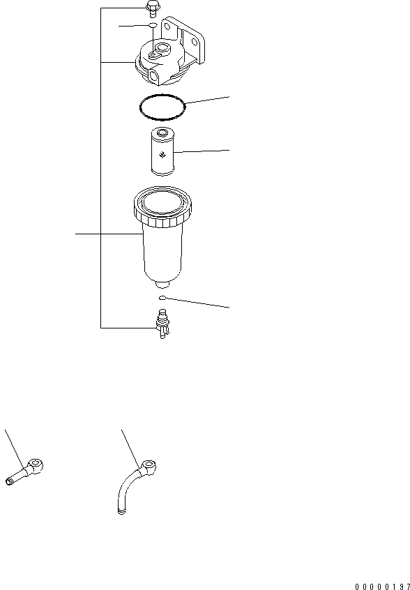Komatsu parts book diagram for SAA4D102E-2G-4 S/N 26274903-UP: WATER SEPARATOR(#26302312-)