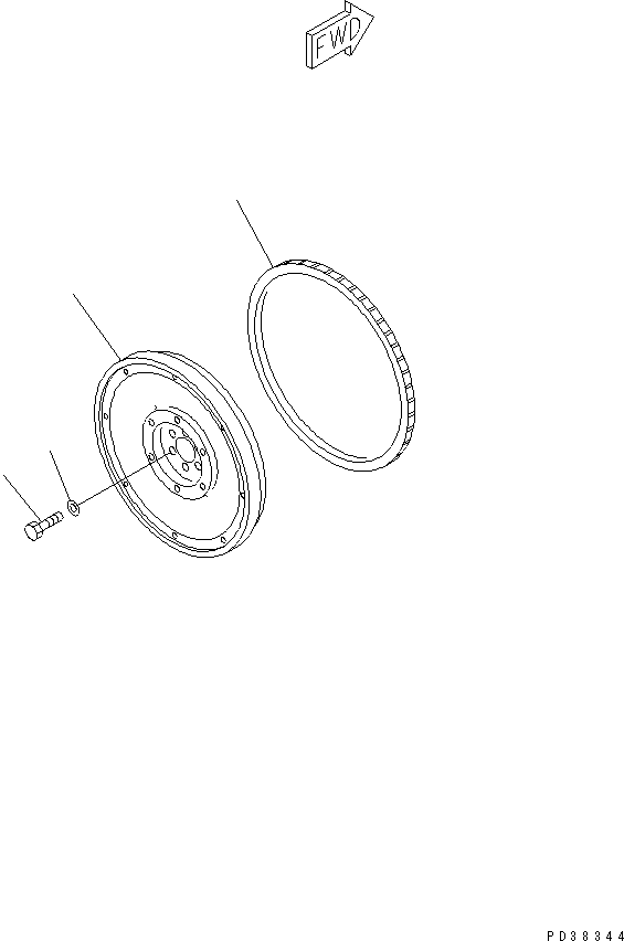 Engines Komatsu / SAA4D95LE-3B-4A S/N 101537-UP(saa4d90c) / FLYWHEEL(030210 : A2230-A0B4)