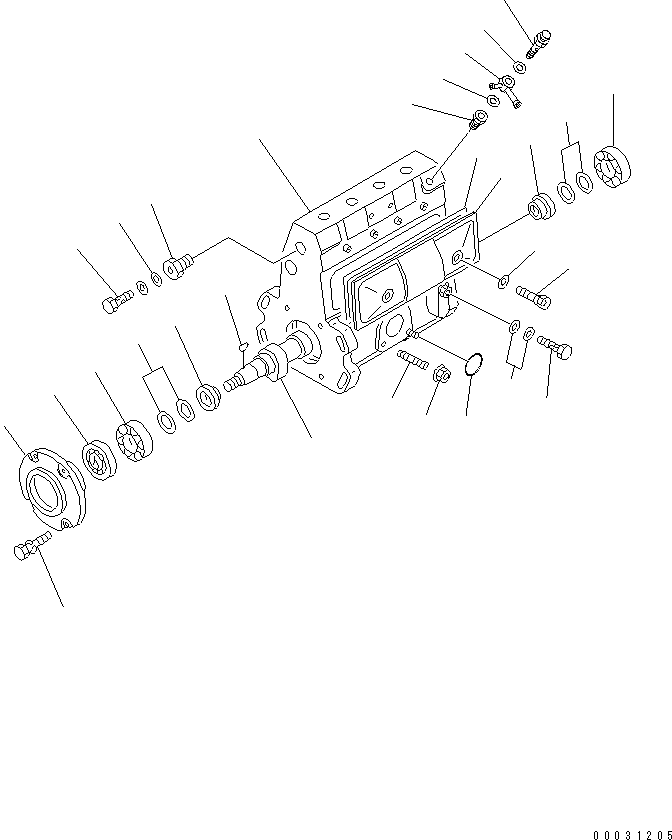 Engines Komatsu / SAA4D95LE-3B-4A S/N 101537-UP(saa4d90c) / FUEL INJECTION PUMP (PUMP) (1/2) (INNER PARTS)(#101744-)(030360 : A4010-B0W8)