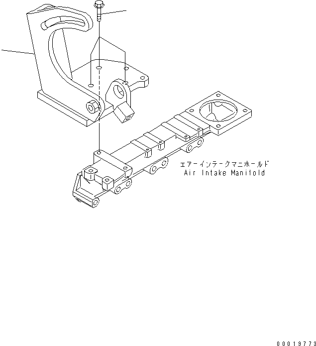 Engines Komatsu / SAA4D95LE-3B-4A S/N 101537-UP(saa4d90c) / ACCESSORY BRACKET (FOR COMPRESSOR)(#101744-)(030710 : A7010-A0A7)