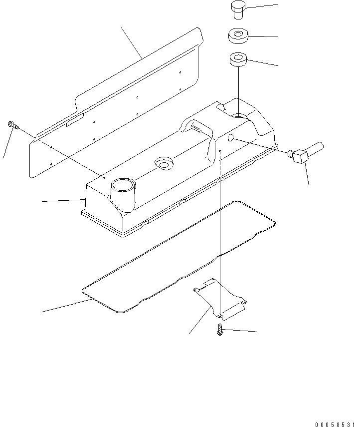 Komatsu parts book diagram for SAA4D95LE-5A S/N 500001-UP: HEAD COVER