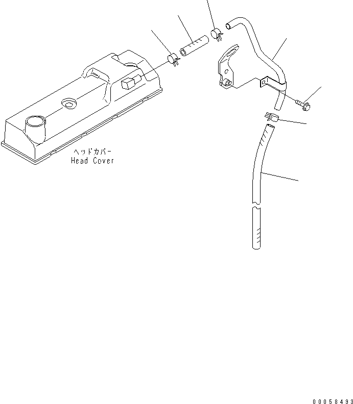 Komatsu parts book diagram for SAA4D95LE-5A S/N 500001-UP: BREATHER