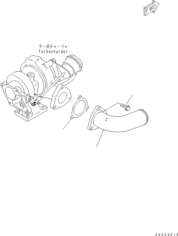 Komatsu parts book diagram for SAA4D95LE-5A S/N 500001-UP: AIR TRANSFER CONNECTION