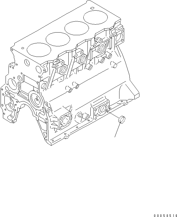 Komatsu parts book diagram for SAA4D95LE-5A S/N 500001-UP: CYLINDER BLOCK BLIND PLUG