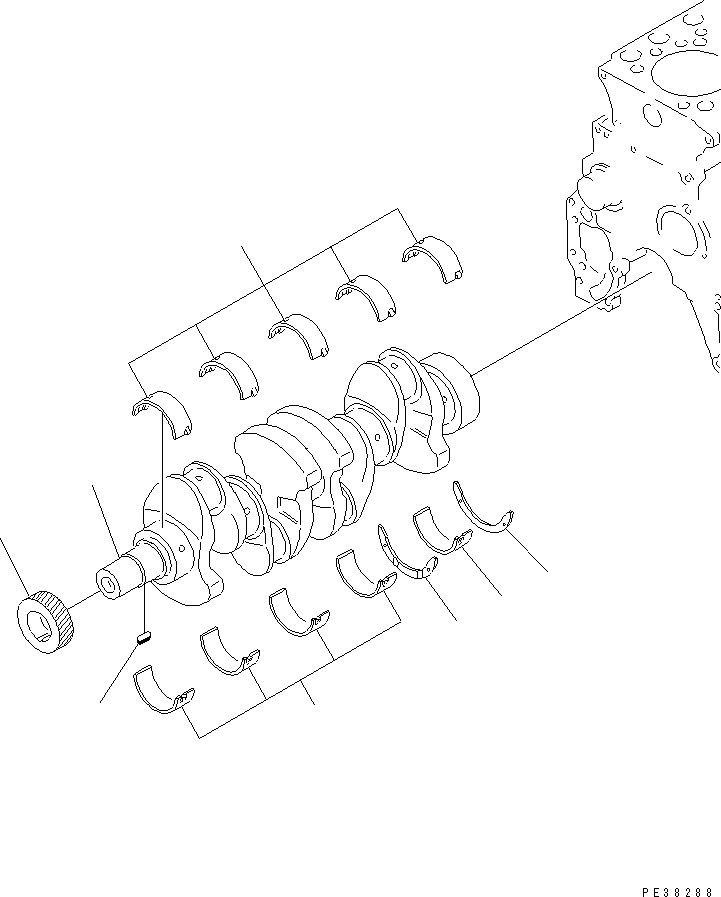 Komatsu parts book diagram for SAA4D95LE-5A S/N 500001-UP: CRANKSHAFT